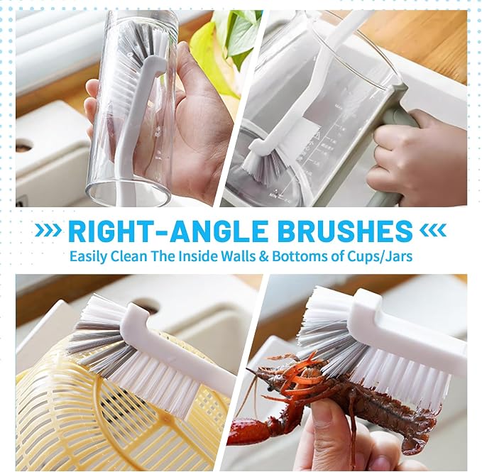 16Pcs Crevice Cleaning Brush Set, Hard Bristle Scrub Brushes for Gaps | Deep Cleaning Window Groove, Cleaning Brush for Sliding Door, Sill, Tile Lines, Shutter, Corner, Sink, Teapot, Bottle