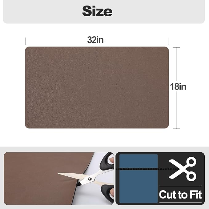 Ecotrim - Dish Drying Mat for Kitchen Counter | Coffee Bar Mat for Countertops | Heat Resistant Drainer Mat with Non-slip Rubber Backed | Hide Stain Kitchen Absorbent Draining Mat | Brown 18"x32"