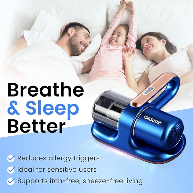 Cordless Mattress Vacuum Cleaner with UV Light, 13KPa Handheld Bed and Sofa Vacuum for Upholstery, HEPA Filter, Ideal for Couches, Cribs, and Furniture, Bed Cleaner,