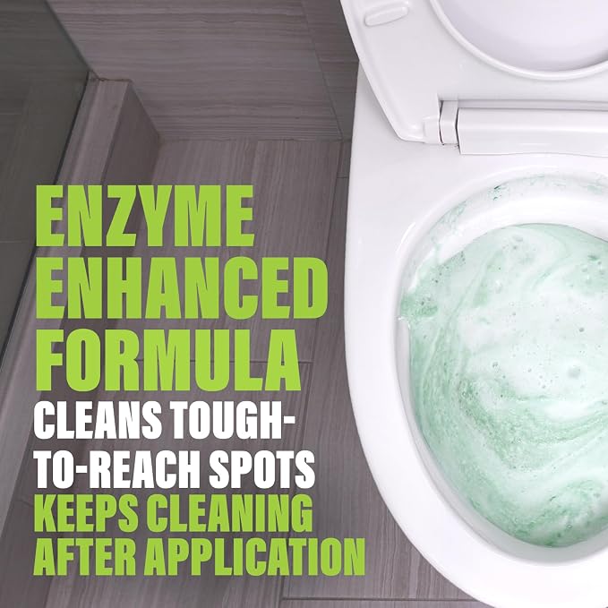 Green Gobbler 5-in-1 Foaming Toilet Bowl Cleaner + Pipe Build-up Remover, Enhanced Enzyme Formula, 2 Uses - Safe for Septic