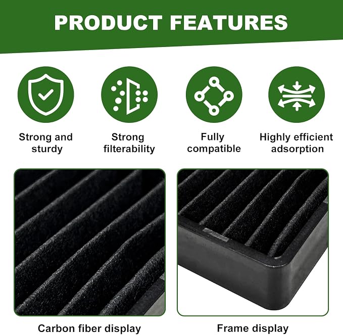 2 Pack 5230W1A003A WB06X10807 Microwave Charcoal Air Filter Replacement for LG Kenmore GE Microwave Charcoal Filter Replacement,Replaces LMV2031ST, LMV2031BD, LMHM2237ST, LMV2031SS, LMV2031, LMH2235ST