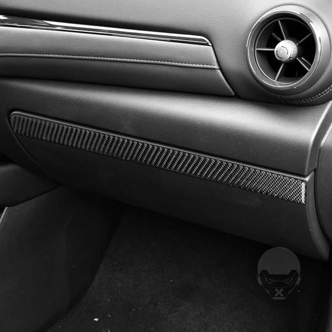 Car Glove Box Decals Fit for Chevy Blazer L/LT/RS/Premier 2019-2025 | Real Carbon Fiber|Passenger Side GLove Box Cover Trim|Thick Overlay|Anti-scratch|Self-adhesive