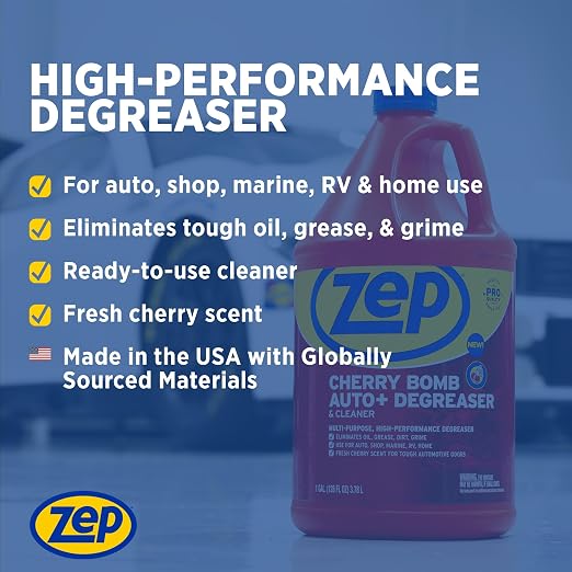Zep Cherry Bomb Auto+ Degreaser & Cleaner - For Auto, Marine, RV, & Home - 1 Gallon