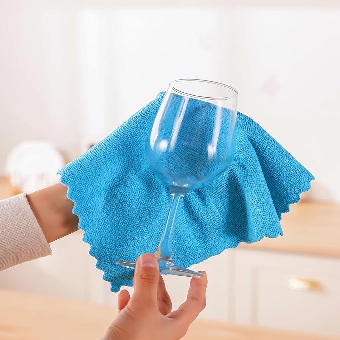 Microfiber Cleaning Cloth, 24 Pack Highly Absorbent Cleaning Rags, Reusable Lint Free Cloths Microfiber Rag for House, Kitchen, Car Care, 11 x12 inch, Multicolor