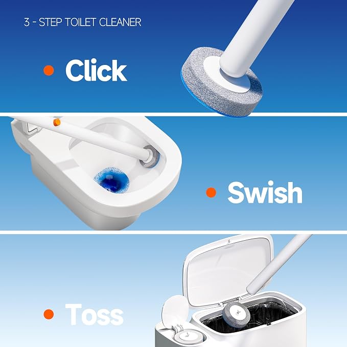 CTIME - 36 Replacement Toilet Brush Heads, Suitable for Bathrooms and Toilets