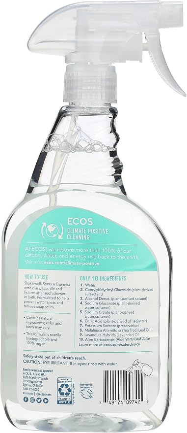 Earth Friendly Products Shower Cleaner Made with Tea Tree Oil, 22 Ounces
