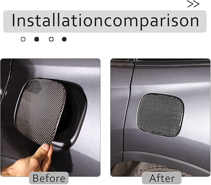 Car Gas Cap Fuel Filler Cover for Honda Pilot 2016-2022/ Ridgeline 2017-2023/ Passport 2019-2023, Fuel Tank Cap Trim, Exterior Fuel Tank Cap Protector Trim (Fuel Tank Cover Panel Sticker)