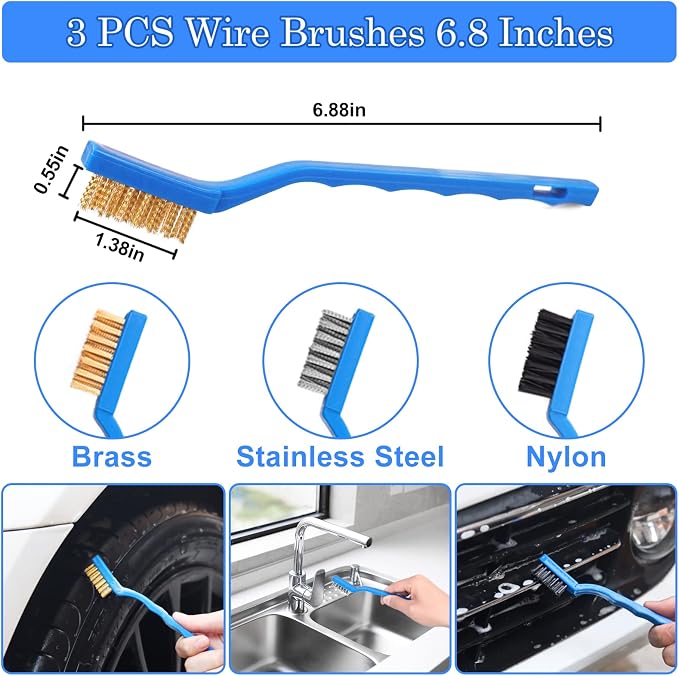 TTRCB 27Pcs Car Detailing Kit, Car Cleaning Kit, Car Detailing Brush Set, Drill Brush Set, Car Detailing Brushes, Car Wash Kit, Car Accessories, Car Cleaning Supplies for Interior, Exterior, Wheels