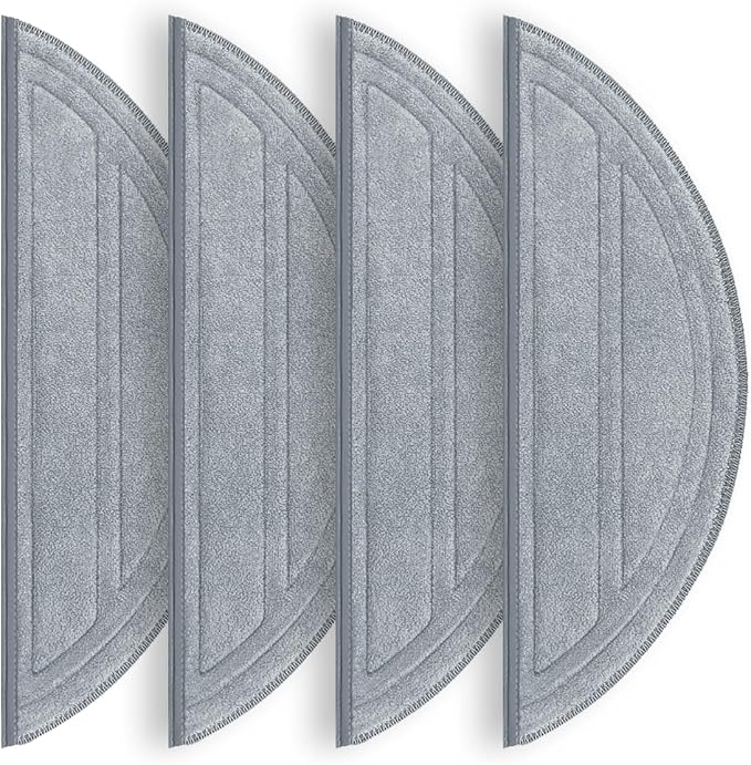 4-Pack Replacement mop Pads for Roborock Q10 S5/Q10 S5+ Robot Vacuum – Machine Washable Microfiber Mop Cloths for Efficient Floor Cleaning Compatible with Single Vibrating Zone Mop Mount