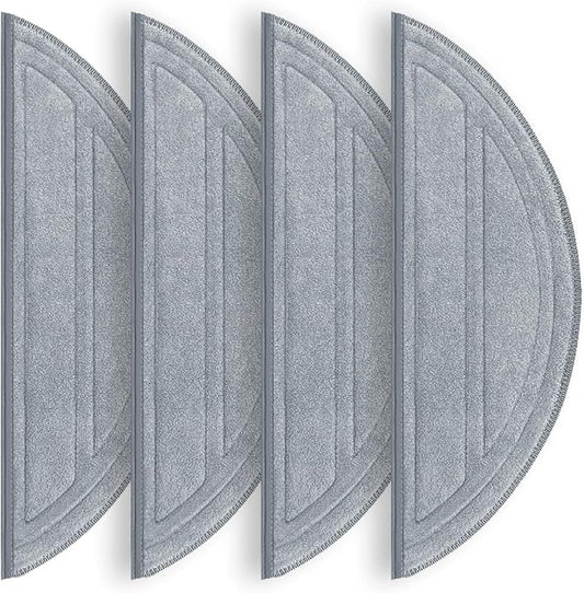4-Pack Replacement mop Pads for Roborock Q10 S5/Q10 S5+ Robot Vacuum – Machine Washable Microfiber Mop Cloths for Efficient Floor Cleaning Compatible with Single Vibrating Zone Mop Mount
