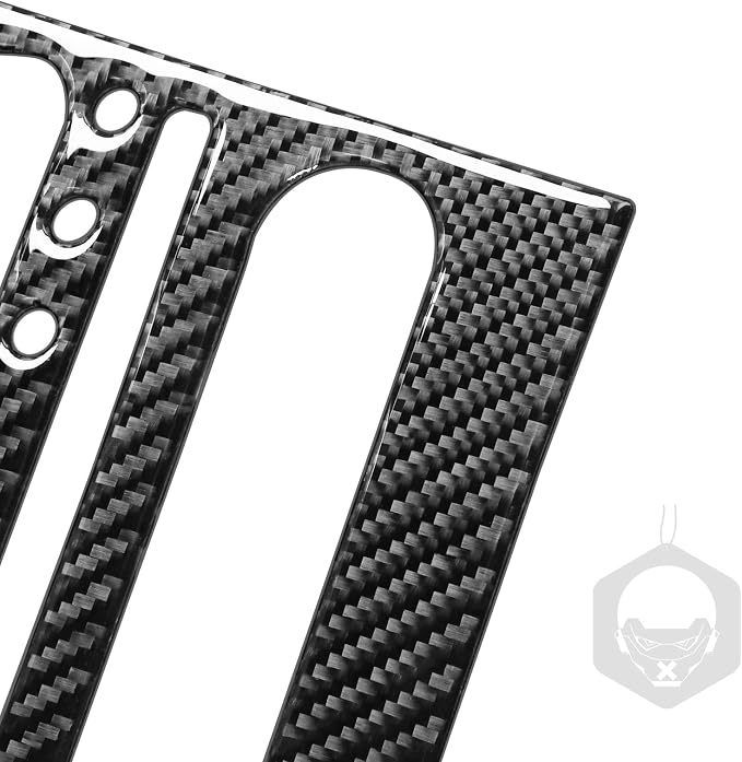 Real Carbon Fiber Trim for Infiniti Accessories | for G35 G37 X S 2007-2010 Sedan Coupe Convertible Dash CD AC Control Panel Interior Thick Overlay Decal - A