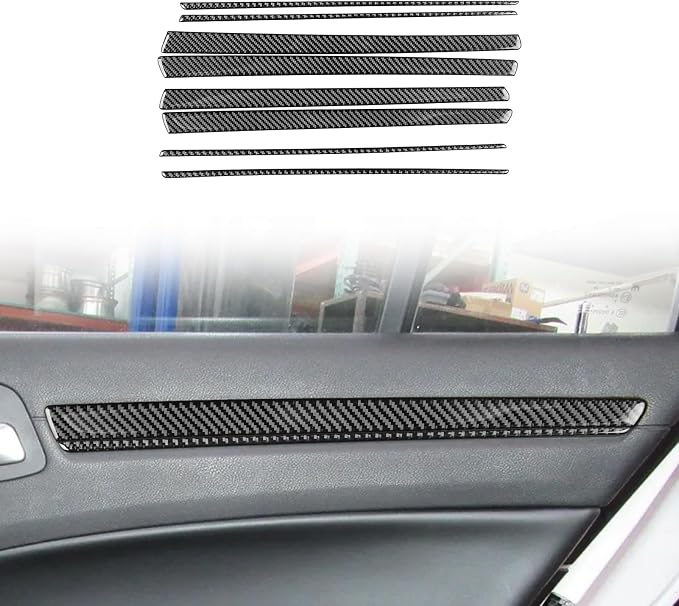 Real Carbon Fiber Trim for Chrysler 300 Accessories | for 2015-2023 300C 300S Limited/Touring Door Panel Trim Strip Sticker Interior Thick Overlay Decal