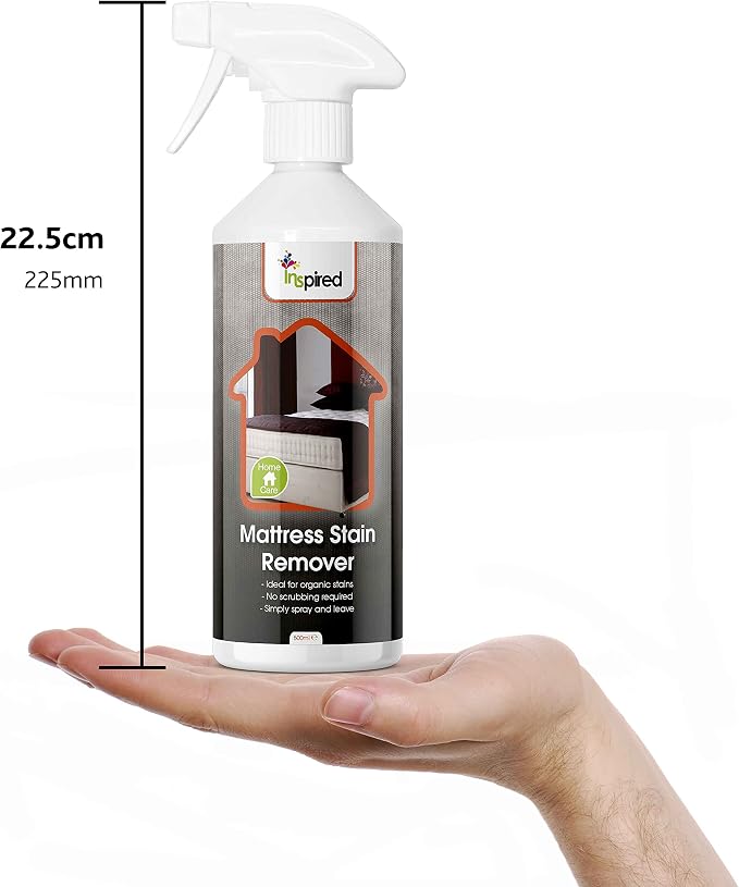 Inspired - Professional Mattress Stain Remover, Removes Organic Stains, Blood, Urine & Feces, 500ml