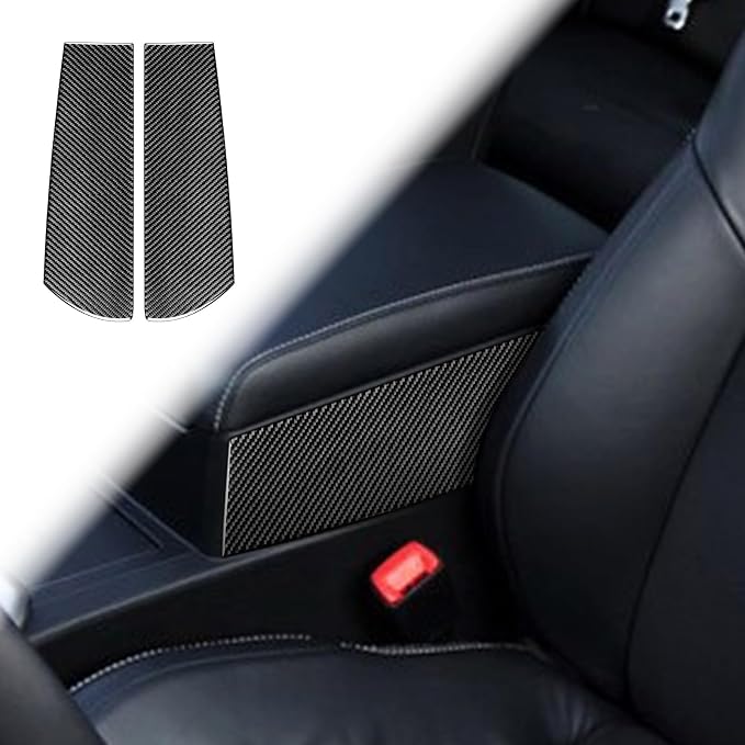 Real Carbon Fiber Trim for Toyota Camry Accessories | for 2012 2013 2014 Center Armrest Storage Box Sides Decoration Panel Sticker Interior Thick Overlay Decal
