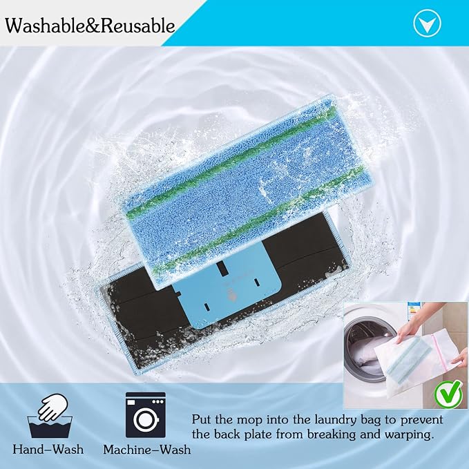 8 Pack Upgraded M6 Wet Mopping Pads for iRobot Braava Jet M6 Mops | for iRobot Washable Reusable Mop Pads M6 Series 6110 6012 6112 6113 Ultimate Robot Mop Replacement Parts Accessories