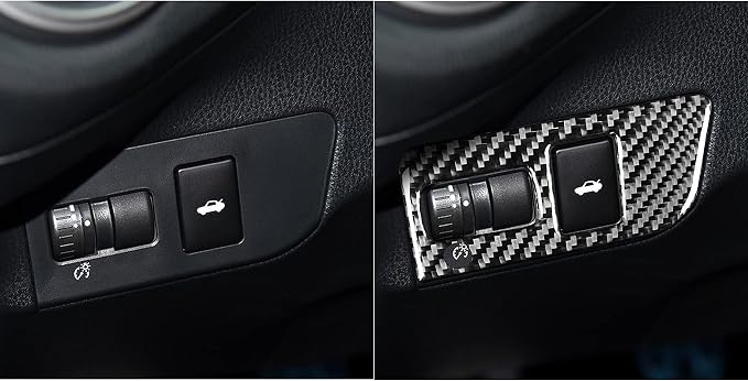 Real Carbon Fiber Trim for Subaru Accessories | for Scion FR-S 2013-2016 / Toyota 86 2016-2020 Head Lamp Headlight Control Switch Cover Interior Thick Overlay Decal - A