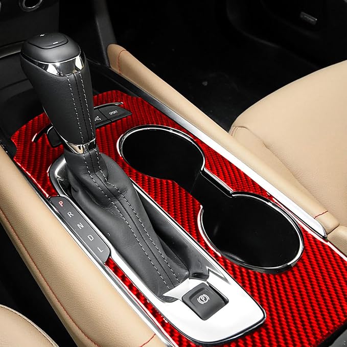 Real Carbon Fiber Trim for Chevy Malibu 9th Gen Accessories | for 2016-2024 Gear Shifting Panel Cover Sticker Interior Thick Overlay Decal