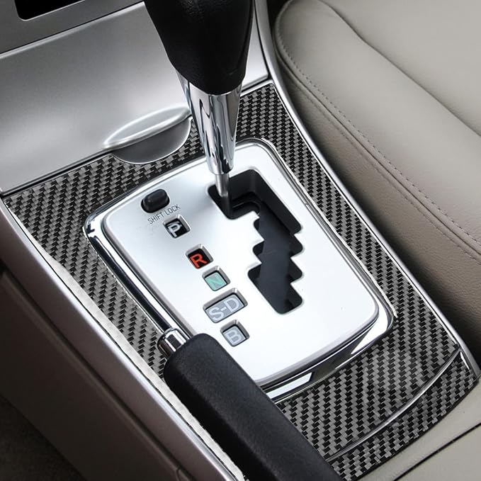Console Gear Shift Panel Frame Trim for Toyota Corolla 2009-2013 Black | Soft Carbon Fiber Accessories | Upgrades for Car | Only for Left-Hand Drive | Anti-Scratch | Sporty Style