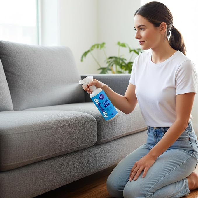 Fabric Freshener Spray, 32oz. 'Fresh Air' Odor Remover Spray. Shoe Deodorizer, Carpet Deodorizer, Odor Eliminator for Strong Odors Cleaning Supplies. ProvenSafe™ Fabric Freshener for Sensitive Gear