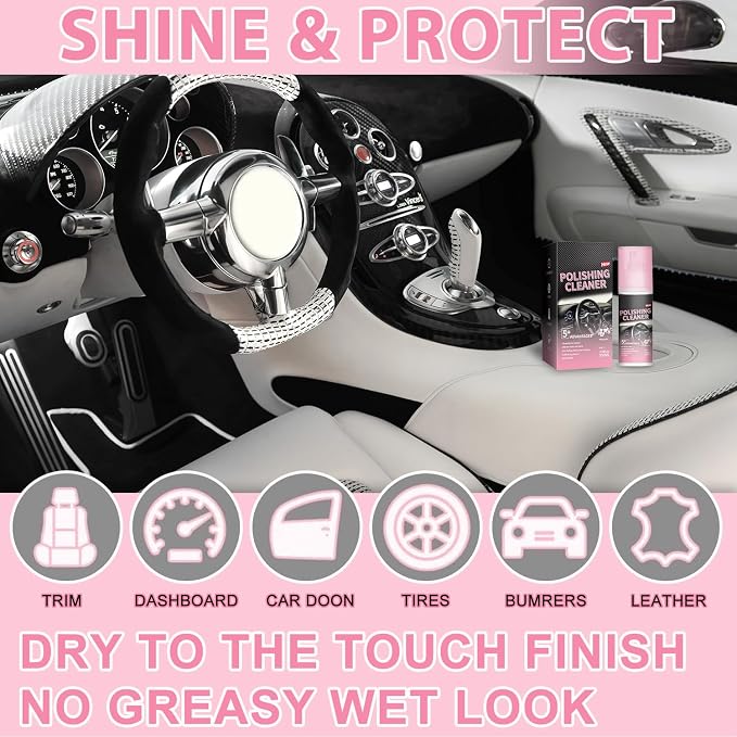 Timeno 2026 New Polishing Cleaner Car Interior, Interior All Purpose Car Cleaner for Rubber, Leather (2)