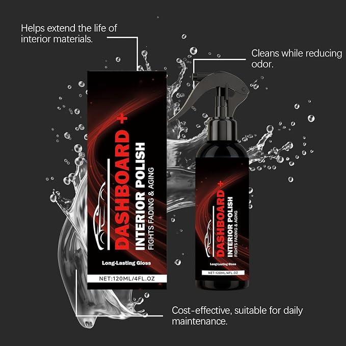 Car Interior Polishing Spray 120ml Car Trim Renovation Spray | Vehicle Trim Dressing Cleaner for Vehicle SUV Sedan RV Truck Garage Seats Dashboard