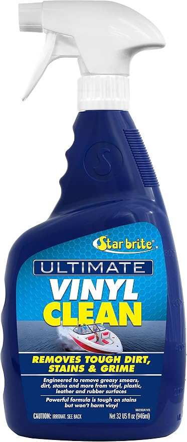 STAR BRITE Ultimate Vinyl Clean Multi-Surface Cleaner | Spray for auto, RV and boat upholstery, cleans rubber, leather, plastic, interior and exterior trim, wipe or rinse clean