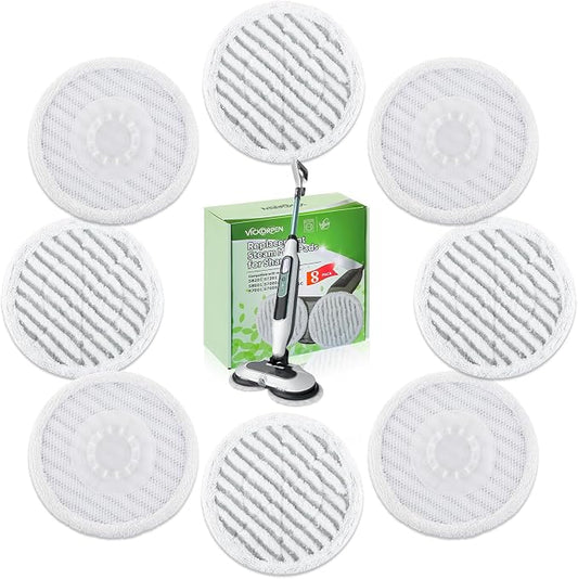 8 Pack Steam Mop Replacement Pads for Shark Steam Scrub Mop Pads | Steam Mop Pads for Various Floor Cleaning, for Shark S8201 S8001 S7001 S7201 S7000AMZ S7000 S7005 S7020 S7001C Steam Mop