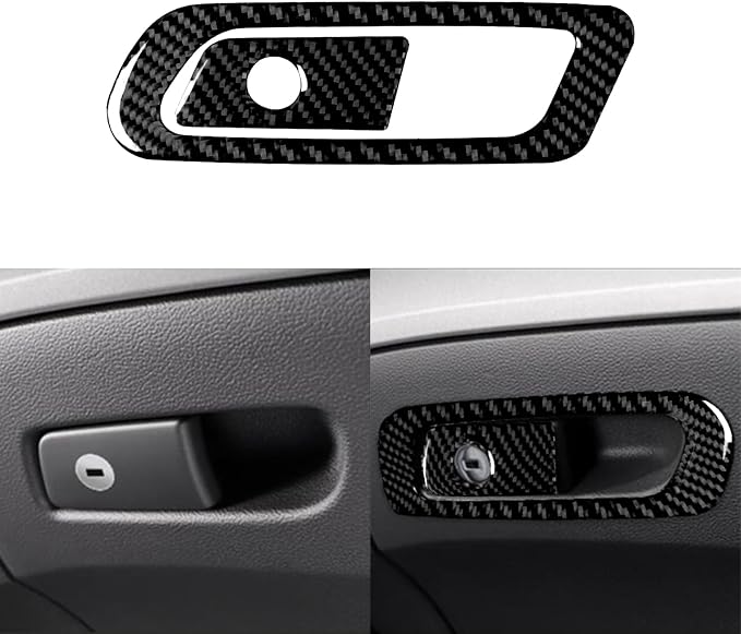 Real Carbon Fiber Trim for Audi Accessories | for B9 A4 S4 A5 S5 2020-2025 / RS5 2021-2025 Co-Pilot Storage Box Handle Interior Thick Overlay Decal