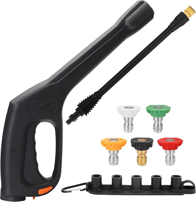 JOEJET Pressure Washer Spray Gun with Extension Wand and 5 Nozzle Tips | Compatible with Some Portland Husky Ford Pulsar ShopForce Taskforce Powerwasher