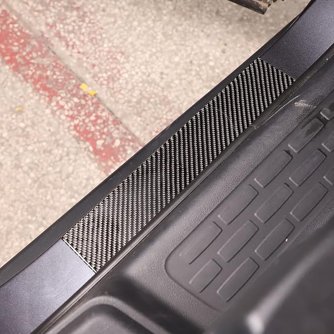 Car Door Sill Scuff Plate Trim Panel, Car Door Entry Guards, Threshold Strip, Door Sill Guard for Honda Pilot 2016-2022, Carbon Fiber (External Door Sill Sticker)