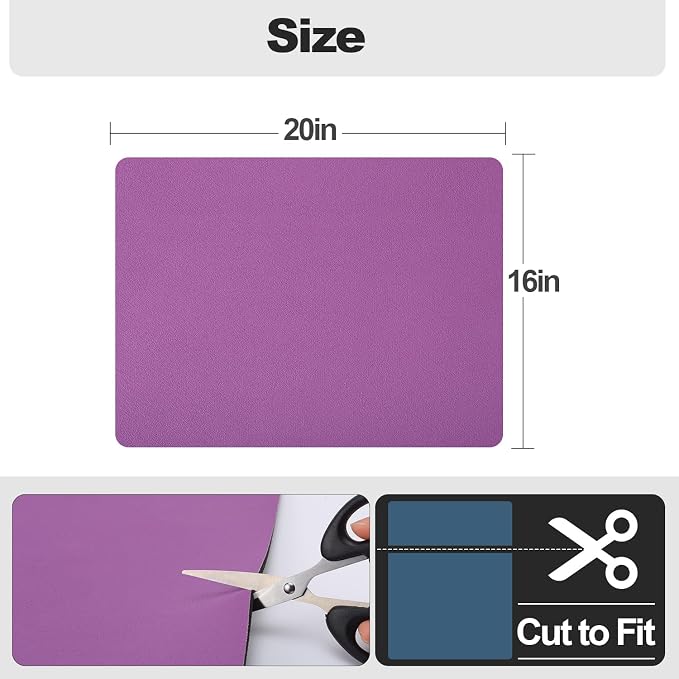 Ecotrim - Dish Drying Mat for Kitchen Counter | Coffee Bar Mat for Countertops | Heat Resistant Drainer Mat with Non-slip Rubber Backed | Hide Stain Kitchen Absorbent Draining Mat | Purple 16"x20"