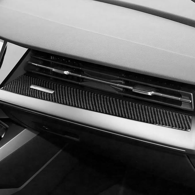 Carbon Fiber Dashboard Stickers Fit for Audi A3 8Y S3 RS3 2021-2025 | for Sportback 2021-2025 | Trim Dashboard Passenger Side Instrument | Thick Overlay | Anti-scratch