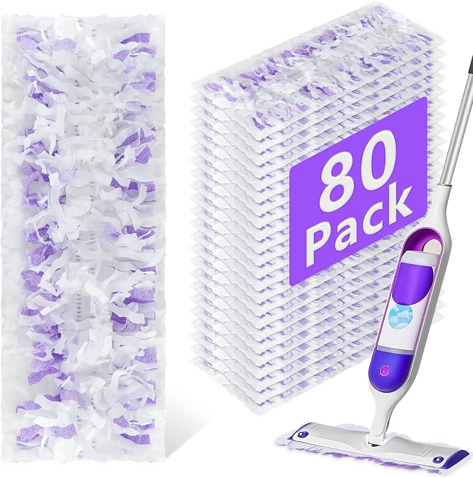 80 Pack Power Mop Refills Pad for Swiffer Power Mop,Swifter Wet Pads Refill | For Swiffer,Thickened Multi-Surface&Wood Mopping Pads Replacement for Floor Cleaning,All Purpose Wet or Dry Cleaning