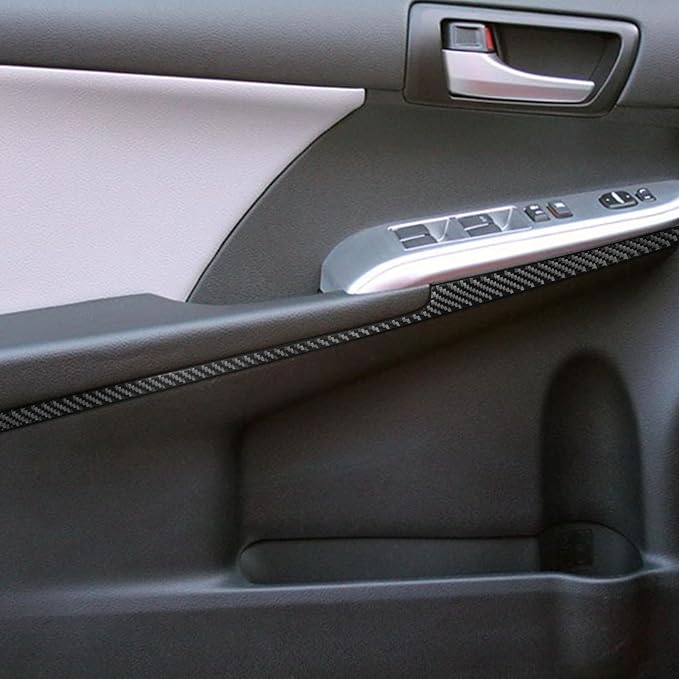 Real Carbon Fiber Trim for Toyota Camry Accessories | for 2012 2013 2014 Armrest Box Decoration Panel Sticker Interior Thick Overlay Decal