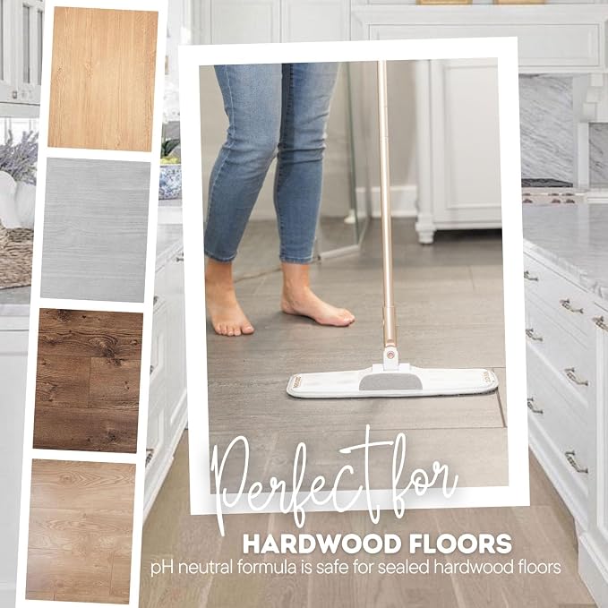 Quick Shine Hardwood Floor Luster 64 oz-2 Pk, Natural Looking Shine | Plant Derived Carnauba Polish, Renew & Protect, Streak & Haze Free, Non-slip, pH Neutral, No PFAS, EPA Safer Choice