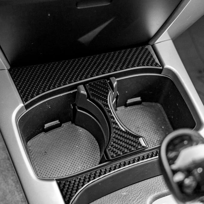 Cup Holder Stickers Fit for Toyota 4Runner(N210) 2003-2009 | for SR5/Sport Edition/Limited | Real Carbon Fiber | Accessories | Center Console Cup Holder Side Trim | Thick Overlay