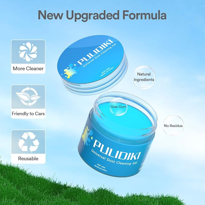 PULIDIKI Car Cleaning Gel Car Clean Putty, Universal Car Interior Cleaner | Perfect Cleaning Kit Supplies, Car Cleaner Slime, Auto Detailing Tools Car Accessories, Dust Remover Gifts for Men Women