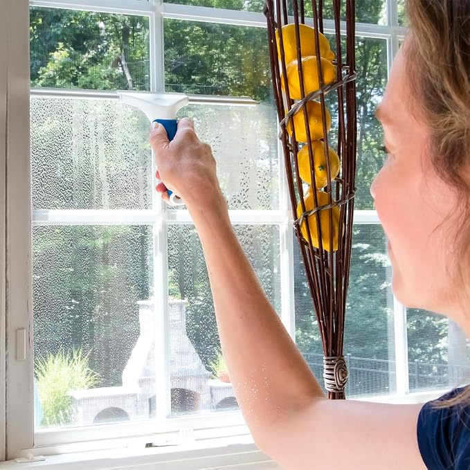 Unger 12” Glass & Surface Squeegee – Multipurpose Rubber Blade Squeegee for Shower Glass, Window Cleaning, Professional Grade Cleaning Tool for the Home