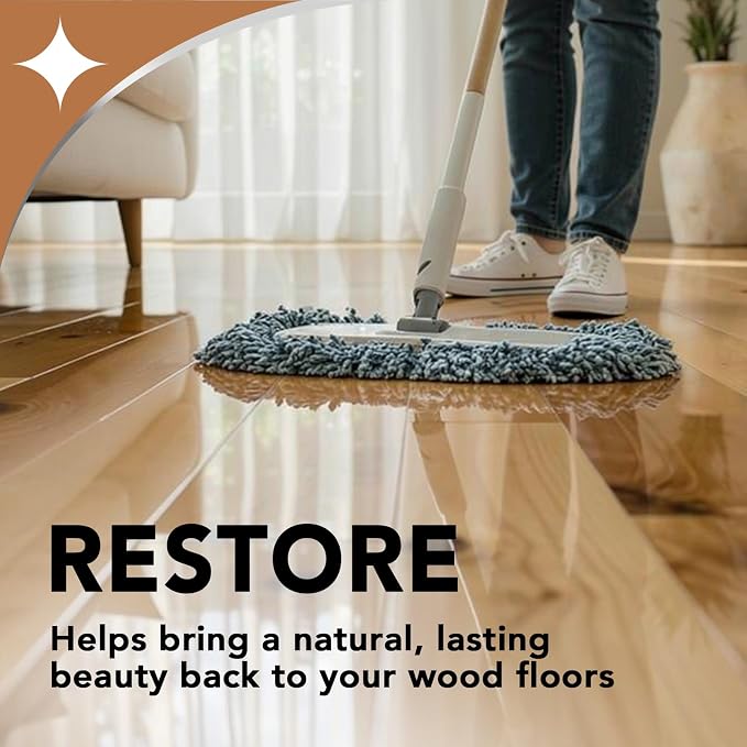 Weiman Wood Floor Polish and Restorer 32 Oz Bundle - High-Traffic Hardwood Floor, Natural Shine, Removes Scratches, Leaves Protective Layer