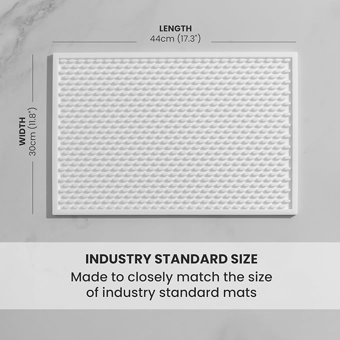 A Bar Above Heavy Duty Bar Mat, Food Safe Silicone Mat, Bar Mats for Countertop, Commercial Strength Bartender Accessories, Dish Drying Mat for Kitchen Counter, Barista Accessories, 12” x 18”