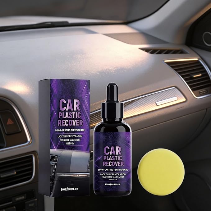 Black Trim Restorer 50ml Deep Cleaning Polishing Fast Acting | Dashboard Cleaner Exterior Polishing Kit for Detailing Maintenance Care Restoration Exterior Dashboard Headlight