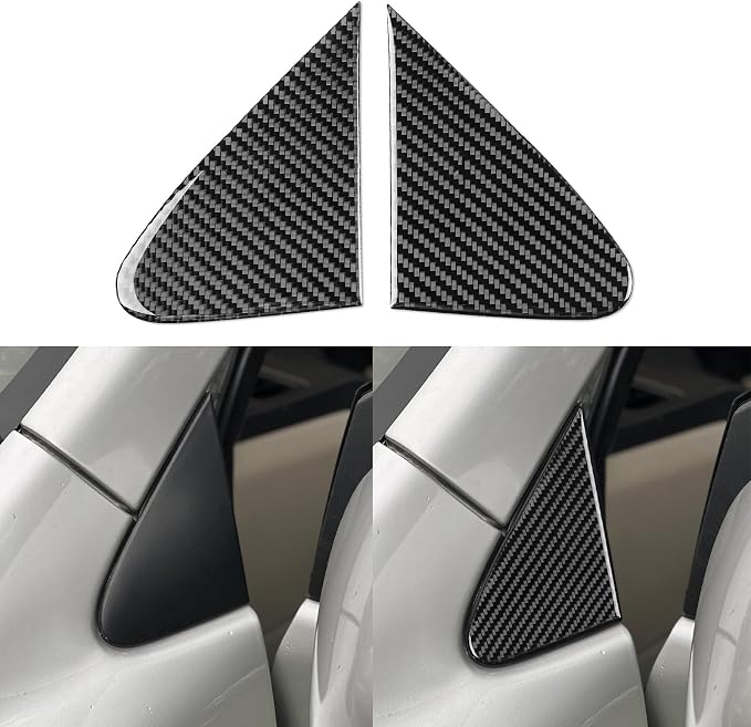 Exterior A-Pillar Trim for Toyota Corolla 2009-2013 Accessories Black | Soft Carbon Fiber | Upgrades for Car | Only for Left-Hand Drive | Anti-Scratch | Sporty Style