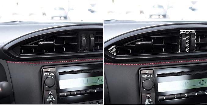Real Carbon Fiber Trim for Subaru Accessories | for Scion FR-S/Toyota 86 2016 2017 2018 2019 2020 Central Console Air Outlet Vent Control Interior Thick Overlay Decal