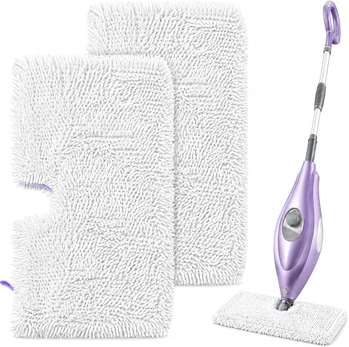 Tidy Monster 2 Pack Microfiber Steam Mop Replacement Pads for Steam Pocket Mops S3500 Series S3501 S3601 S3550 S3901 S3801 SE450 S3801CO S3601D, Machine Washable Easy Cleaning Pads