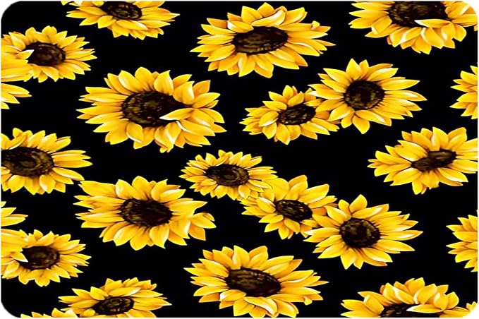 Sunflower Dish Drying Mat ,Absorbent Bathroom Rugs,Easy Clean Dish Mat For Kitchen,Bath,Bathroom,Home,Cute Kitchen Decor(sunflower) (16inches*24inches)