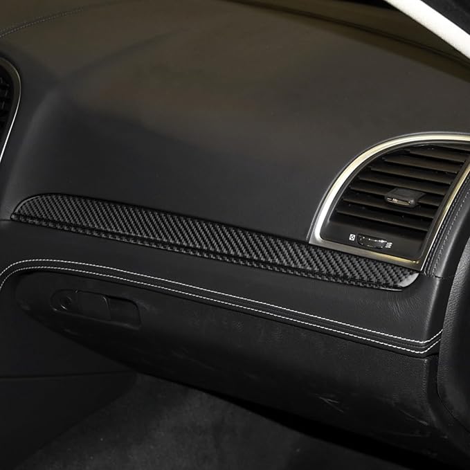 Real Carbon Fiber Trim for Chrysler 300 Accessories | for 2015-2023 300C 300S Limited/Touring Instrument Panel Sticker Interior Thick Overlay Decal