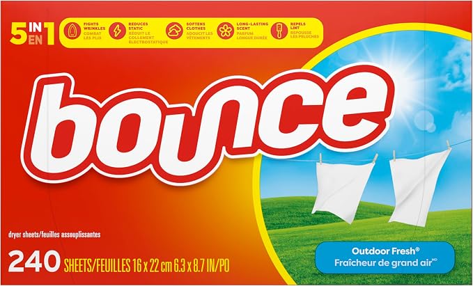 Bounce Fabric Softener Sheets, Outdoor Fresh Scent, 240 Count