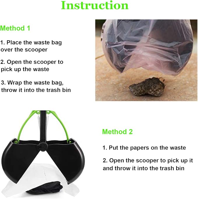 ienjoyed 28" Large Pooper Scooper for Dogs, Heavy Duty Poop Scooper for Large Medium & Small Dog, Pet Dog Pooper Scooper for Grass & Gravel Pick Up