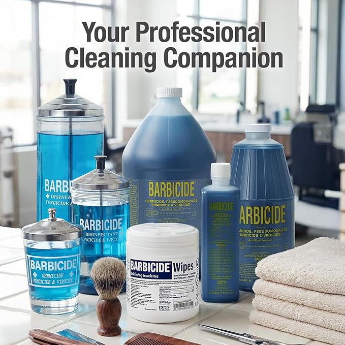 BARBICIDE Half Gallon Disinfectant Concentrate – 2 Pack | EPA-Registered, Hospital-Grade Germicide for Salons & Barbershops | Anti-Rust Solution for Shears, Combs & Professional Tools