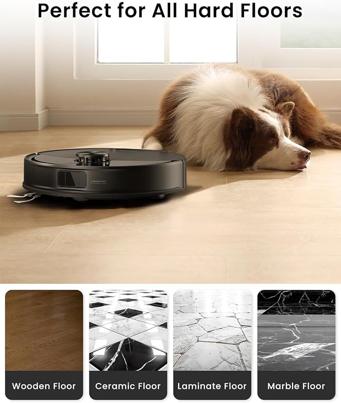 4-Pack Microfiber Mop Cloths for Roborock Q7 M5 / Q7 M5+ / Q7 L5 / Q7 L5+ Robot Vacuum Cleaner – Reusable Washing Mopping Cloths Pad Mop Pad Replacement Accessories for Efficient Floor Cleaning